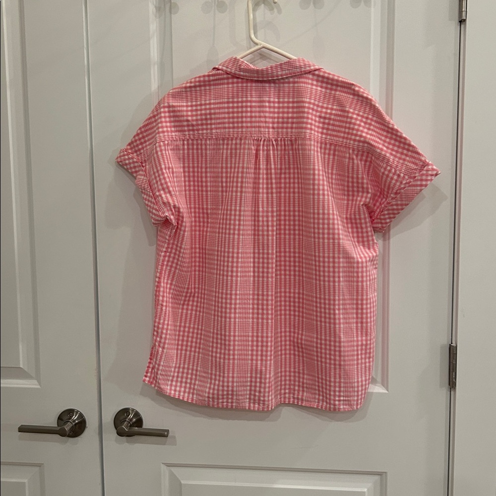 Pink Tommy Hilfiger Cool Button- down Cotton Top - Picture 4 of 5